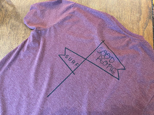 T-Shirt Tent Flag - Burgundy Heather  SA112 Size XL