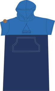 Poncho Bicolor - Navy/Blue  SA570